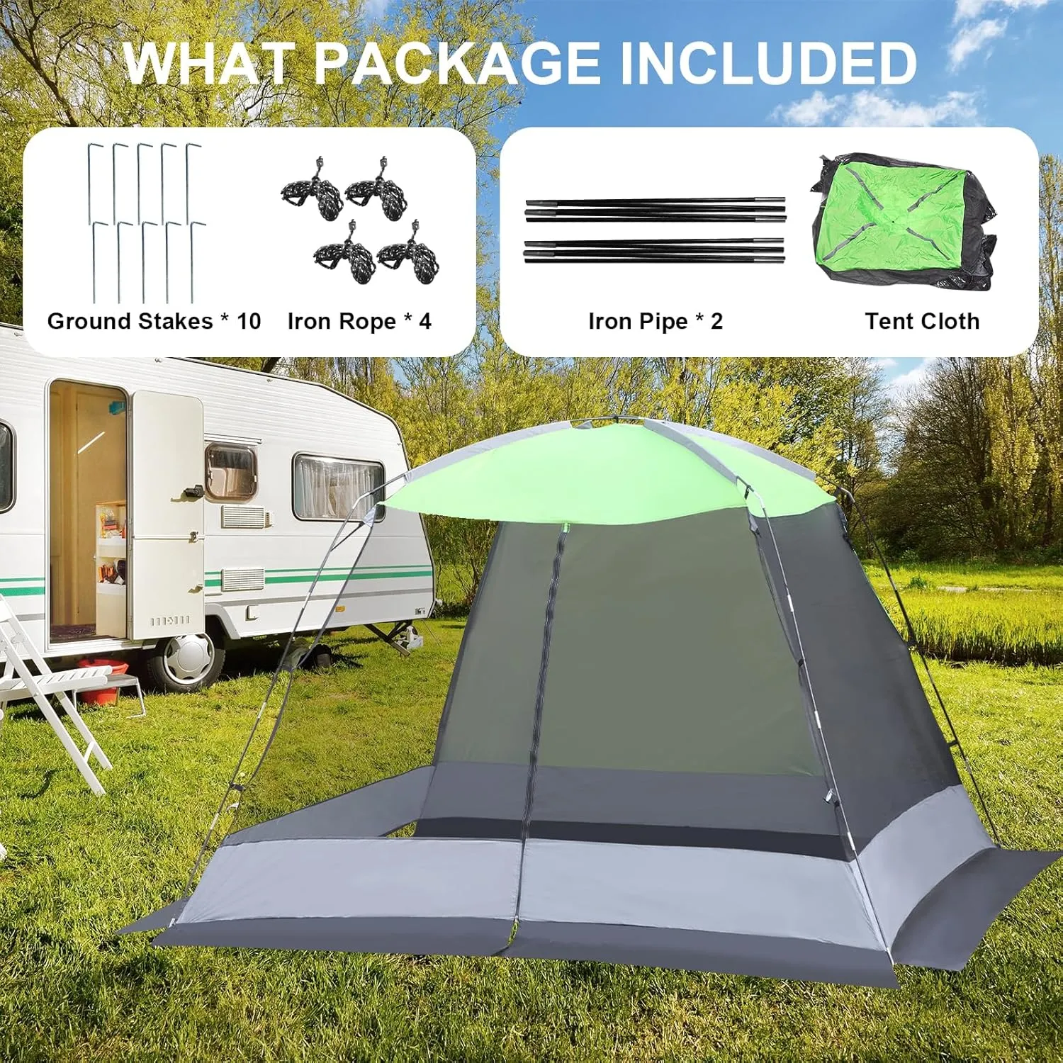 Screened Camping Tent Weatherproof Camping Canopy Camping Tent Screen Shelter Gazebos for Patios Outdoor Activities