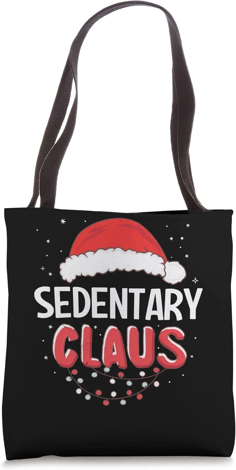 Sedentary Santa Claus Christmas Matching Costume Tote Bag