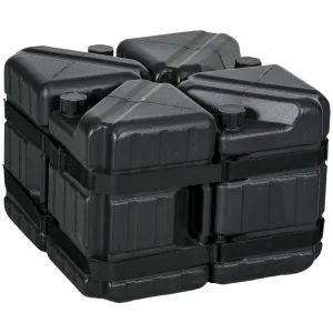 Set of 4 Straight Leg Canopy Weights, HDPE Water or Sand Filled Tent Weights for Pop up Canopy, with Built-in Handles and Secure Straps, 115LBS