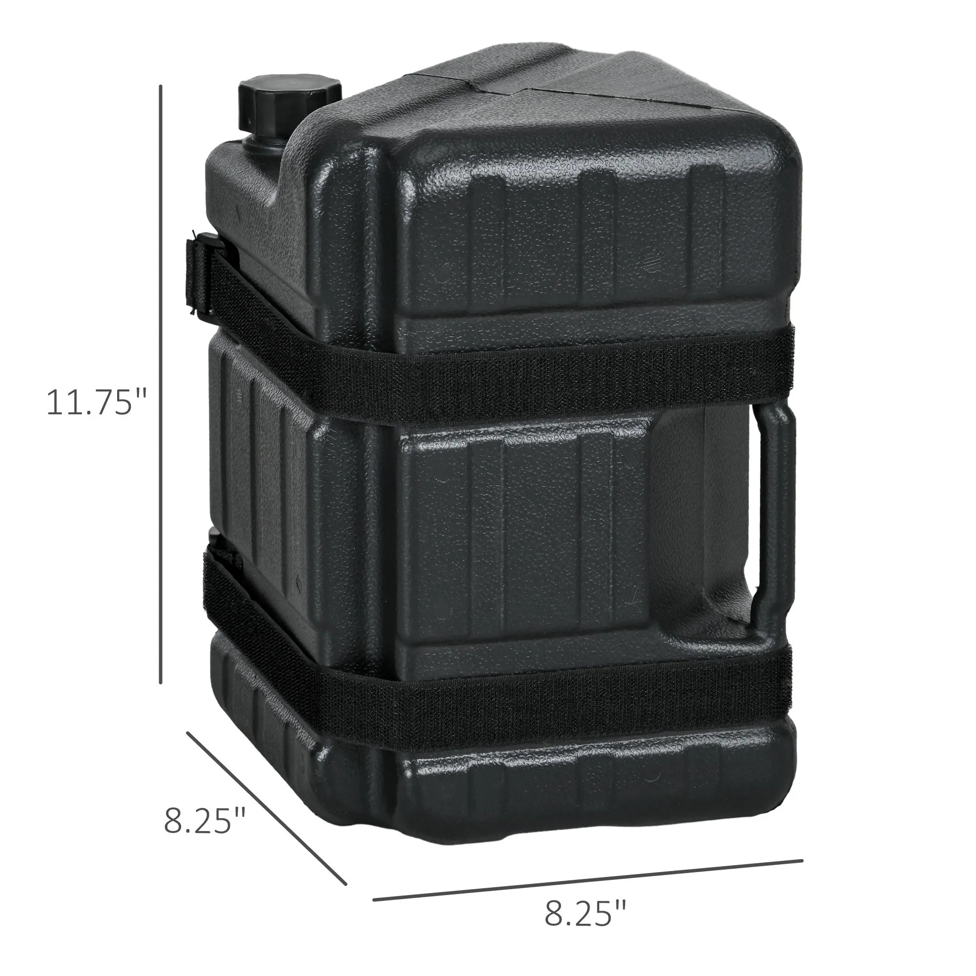 Set of 4 Straight Leg Canopy Weights, HDPE Water or Sand Filled Tent Weights for Pop up Canopy, with Built-in Handles and Secure Straps, 115LBS