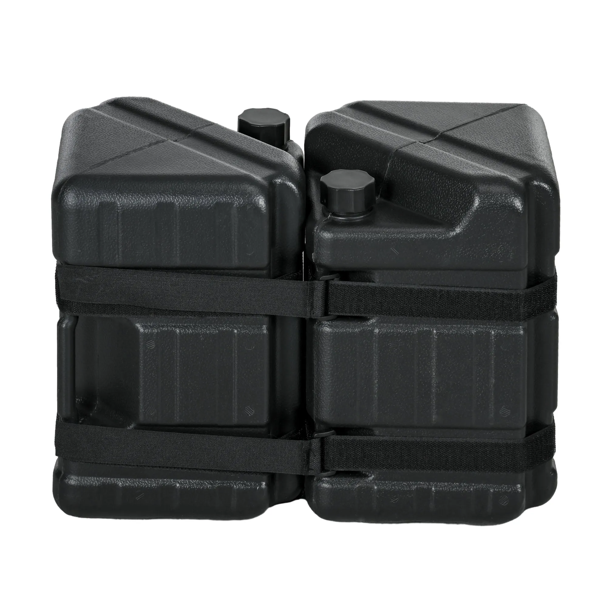 Set of 4 Straight Leg Canopy Weights, HDPE Water or Sand Filled Tent Weights for Pop up Canopy, with Built-in Handles and Secure Straps, 115LBS