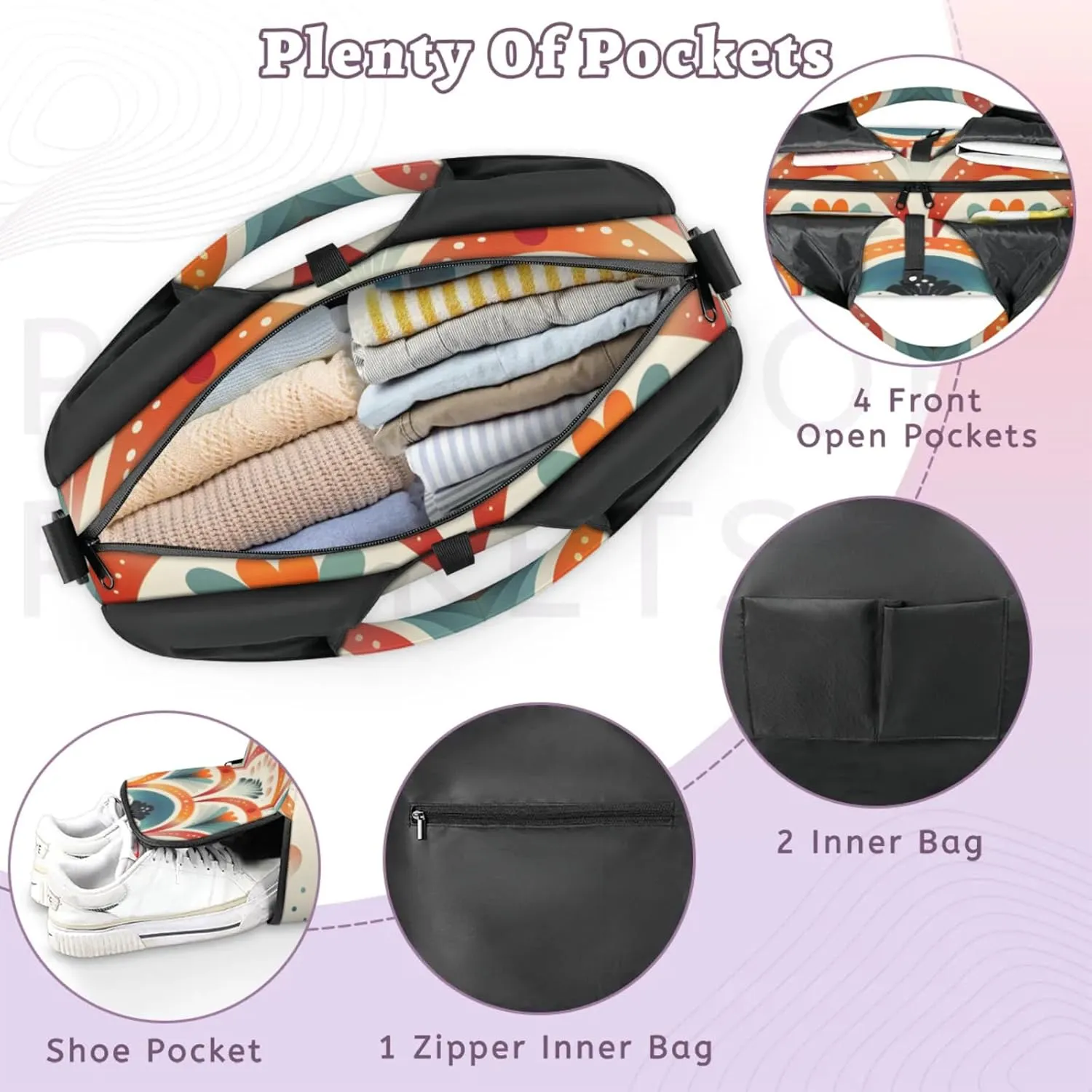 Shape Paper Gym Bag Yoga Mat Tote for Women with Shoes Compartment Lightweight Duffle Travel Carrier Wet Dry Storage Pockets Adjustable Pilates Mats Shoulder Bags for Sport Swim