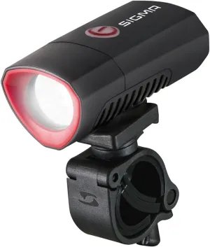 Sigma Buster 300 Front Light for Night Rides, Races, 300 Lumen, 70 m Beam Range, Four Light Modes, Flexible Mounting, 360° Adjustable Bracket, IPX4 Splash Rating, Integrated Micro USB Charging