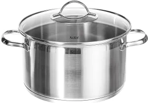 Silit Achat High Casserole with Lid, Silver, 24 cm