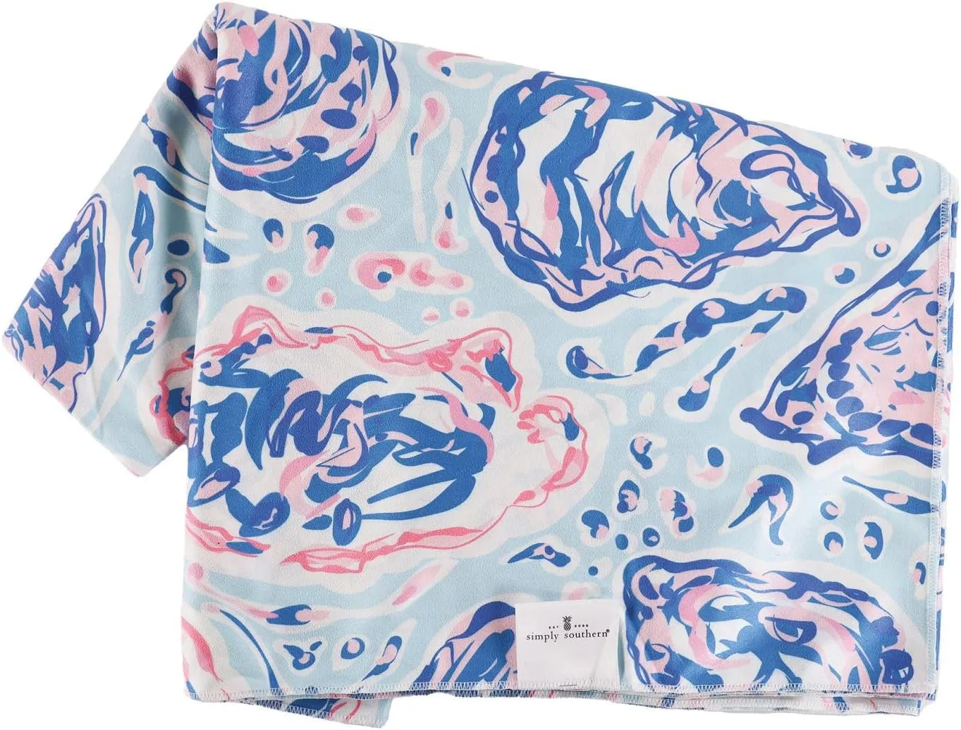 Simply Southern Oyster 40" x 72" Quick Dry Beach Towel in Drawstring Bag
