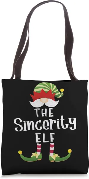 Sincerity Elf Group Christmas Funny Pajama Party Tote Bag