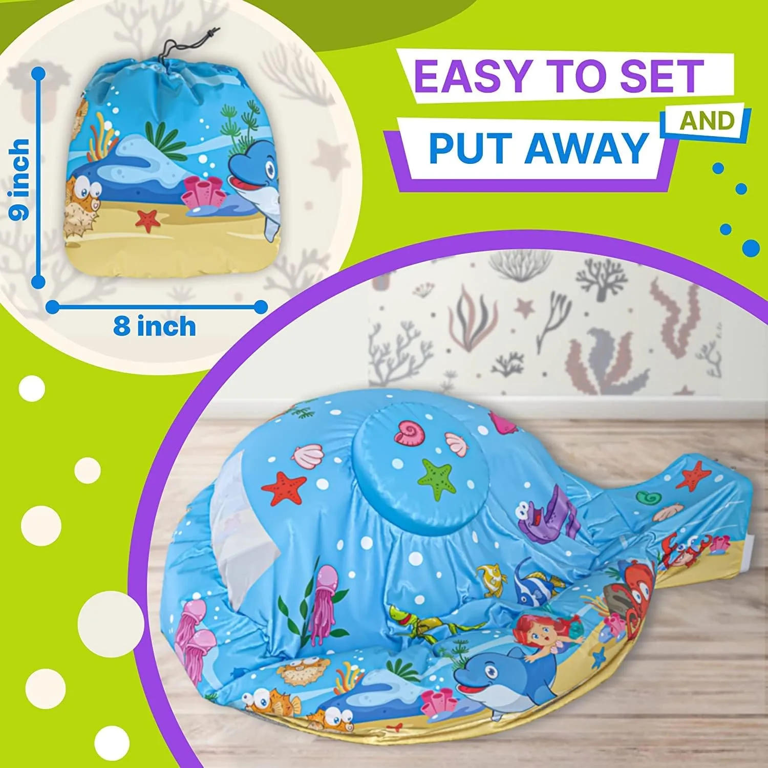 Skywin Air Tent Fort Ocean Playhouse for Kids (Fan NOT Included) (Classic)