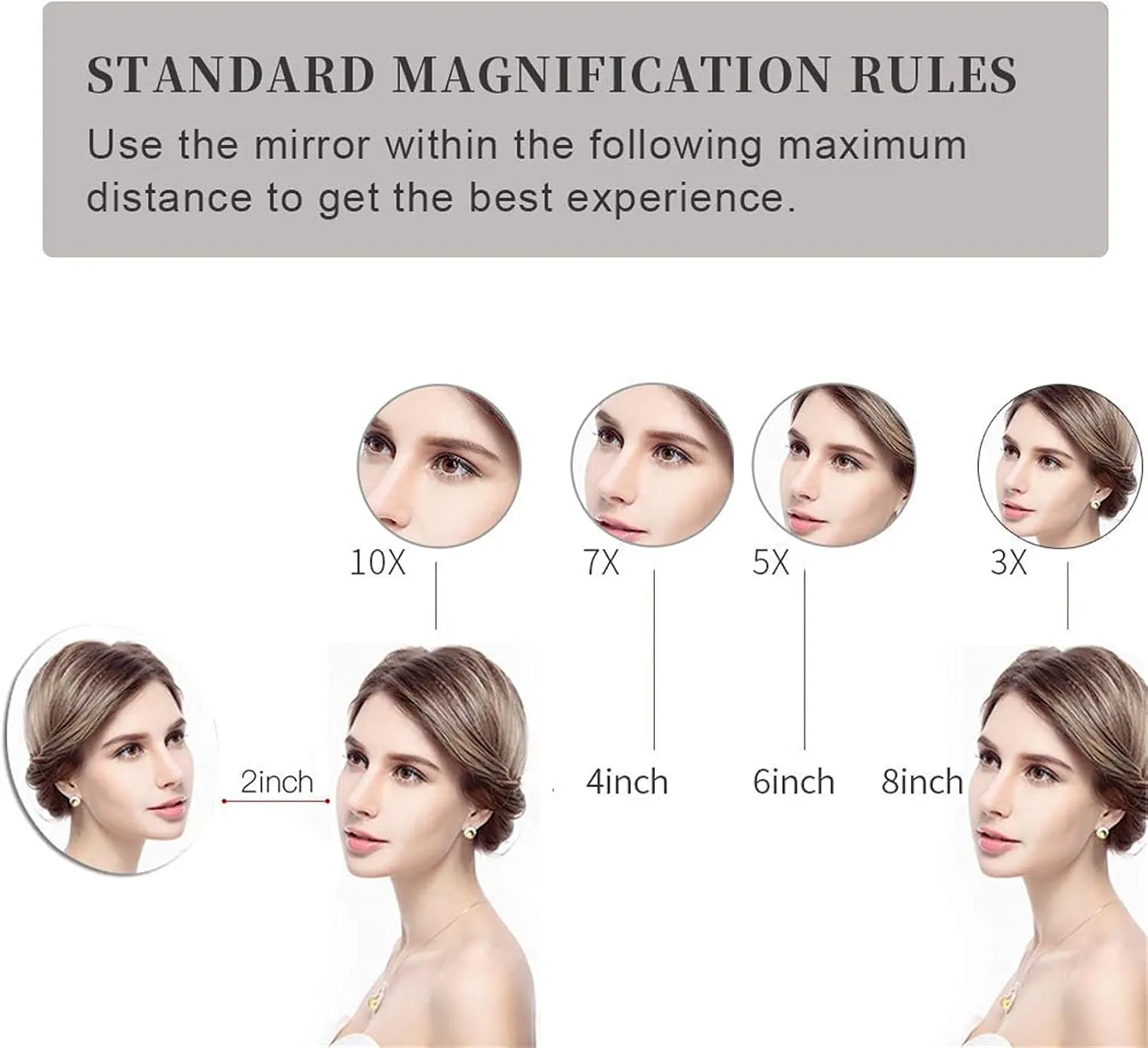 Smart Sensor Switch Makeup Mirror with Lights and Magnification, Chrome Led Wall Mounted Vanity Mirror, Extendable Shaving Mirror,USB,7X/USB/5*