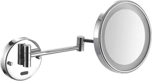 Smart Sensor Switch Makeup Mirror with Lights and Magnification, Chrome Led Wall Mounted Vanity Mirror, Extendable Shaving Mirror,USB,7X/USB/5*