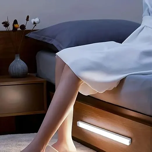 SNOOGG 12-Inch USB Rechargeable LED Motion Sensor Light - Human Body Activated Lighting for Showcases, Kitchen Wine Racks, Closets, Wardrobes, Staircase Illumination, Sensor LED Bar