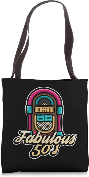 Sock Hop Costume Fabulous 50s Jukebox for Greaser Babe Tote Bag