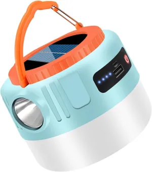 Solar Camping Light Portable Tent Lamp LED Emergencies Light USB Rechargeable Camping Light with Remote Control