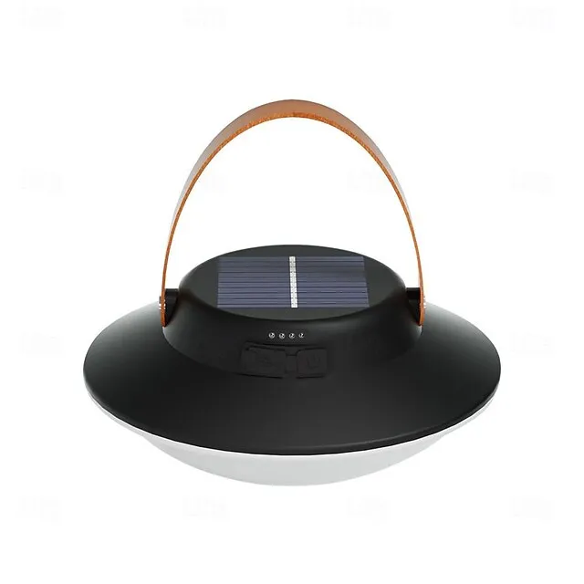 Solar Portable Handheld Vintage Camping Lantern USB Rechargeable Outdoors Tent Light LED Night Hiking Fishing Lamp