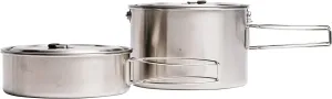 Solo Stove 2 Pot Set: Stainless Steel Companion Pot Set for Solo Stove Campfire. Great for Backpacking, Camping, Survival