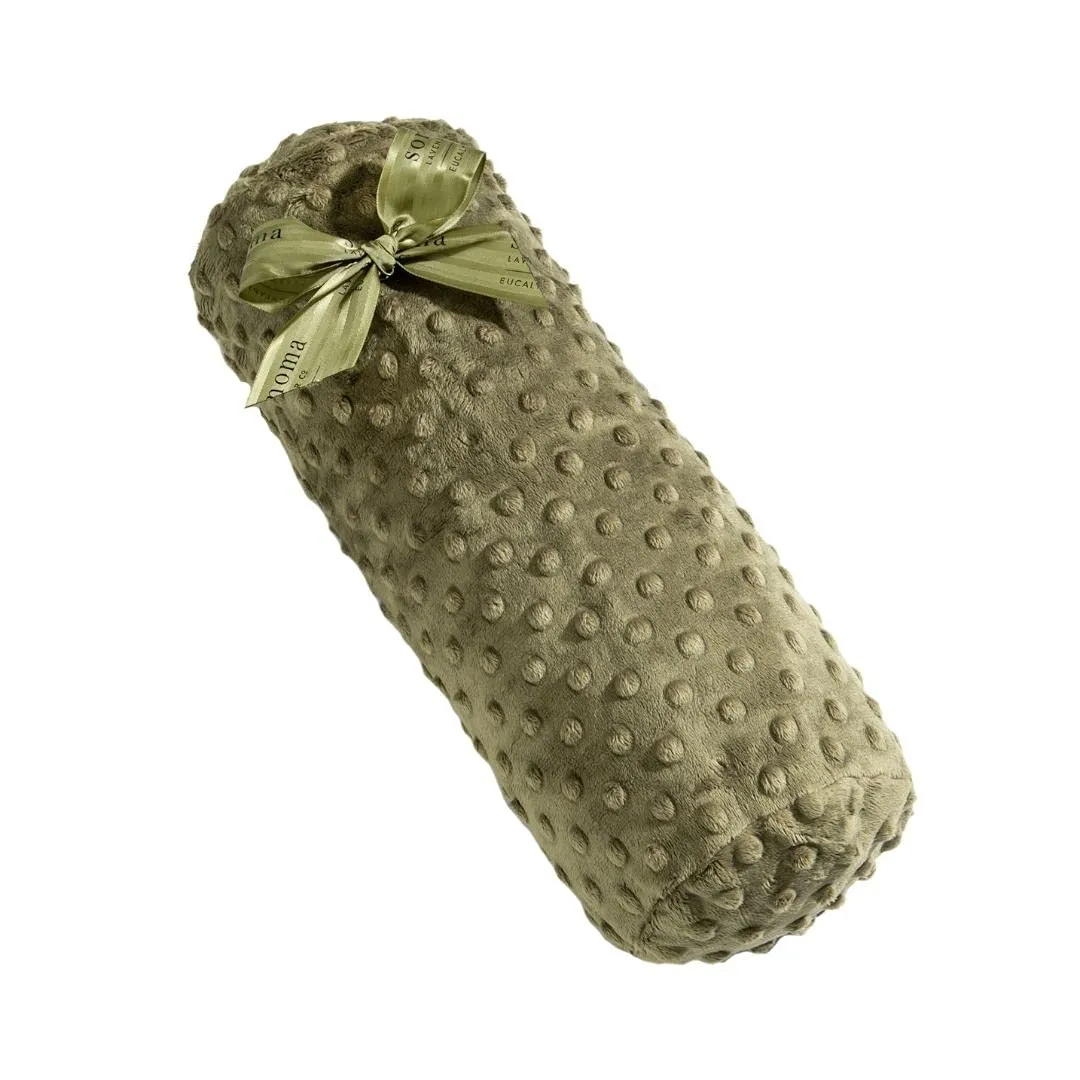 Sonoma Lavender Eucalyptus Bolster Roll, Microwaveable, Hot/Cold Neck Pillow, Soothing and Relaxing Pain Relief for Neck, Low Back or Behind The Knees, Removable/Washable Cover, (Green Dot)
