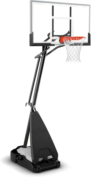 Spalding Ultimate Hybrid Portable Basketball Hoop | Adjustable Height from 7.5' to 10' in Infinite Increments | Arena Slam Breakaway Rim