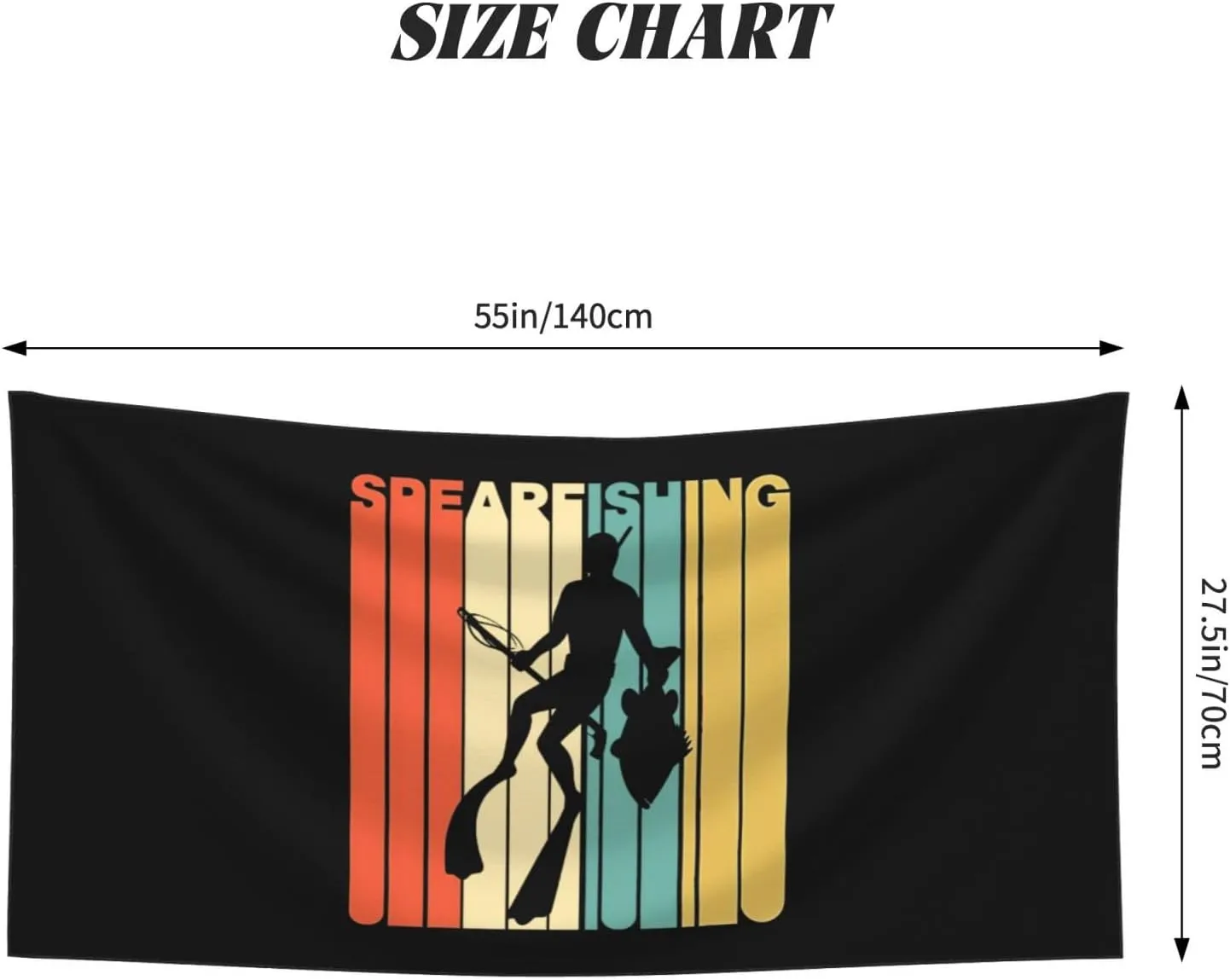 Spearfishing Beach Towel 27.5x55 Inches - Ultra Soft Quick Dry Sand Towel, Lightweight Large Bath Towel for Pool, Summer, Travel