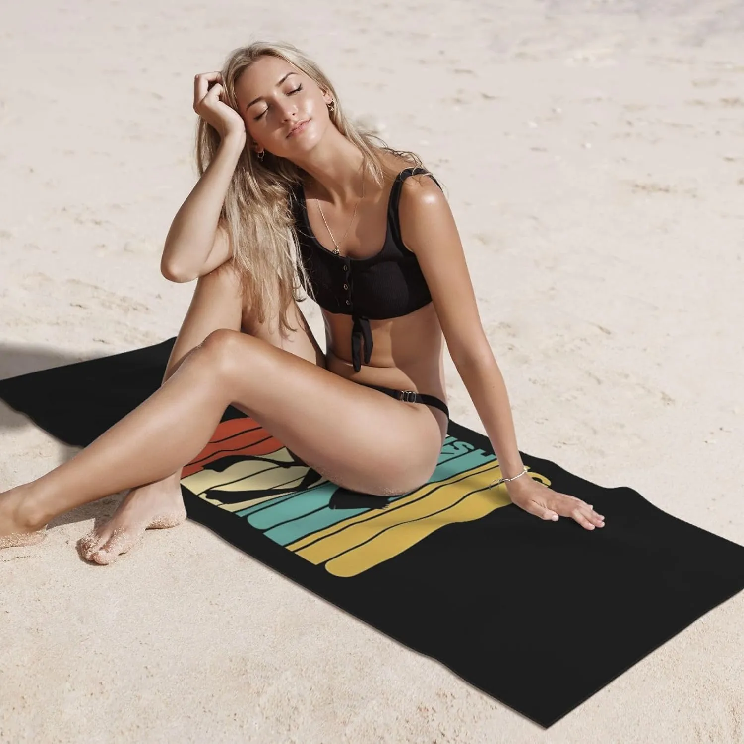 Spearfishing Beach Towel 27.5x55 Inches - Ultra Soft Quick Dry Sand Towel, Lightweight Large Bath Towel for Pool, Summer, Travel