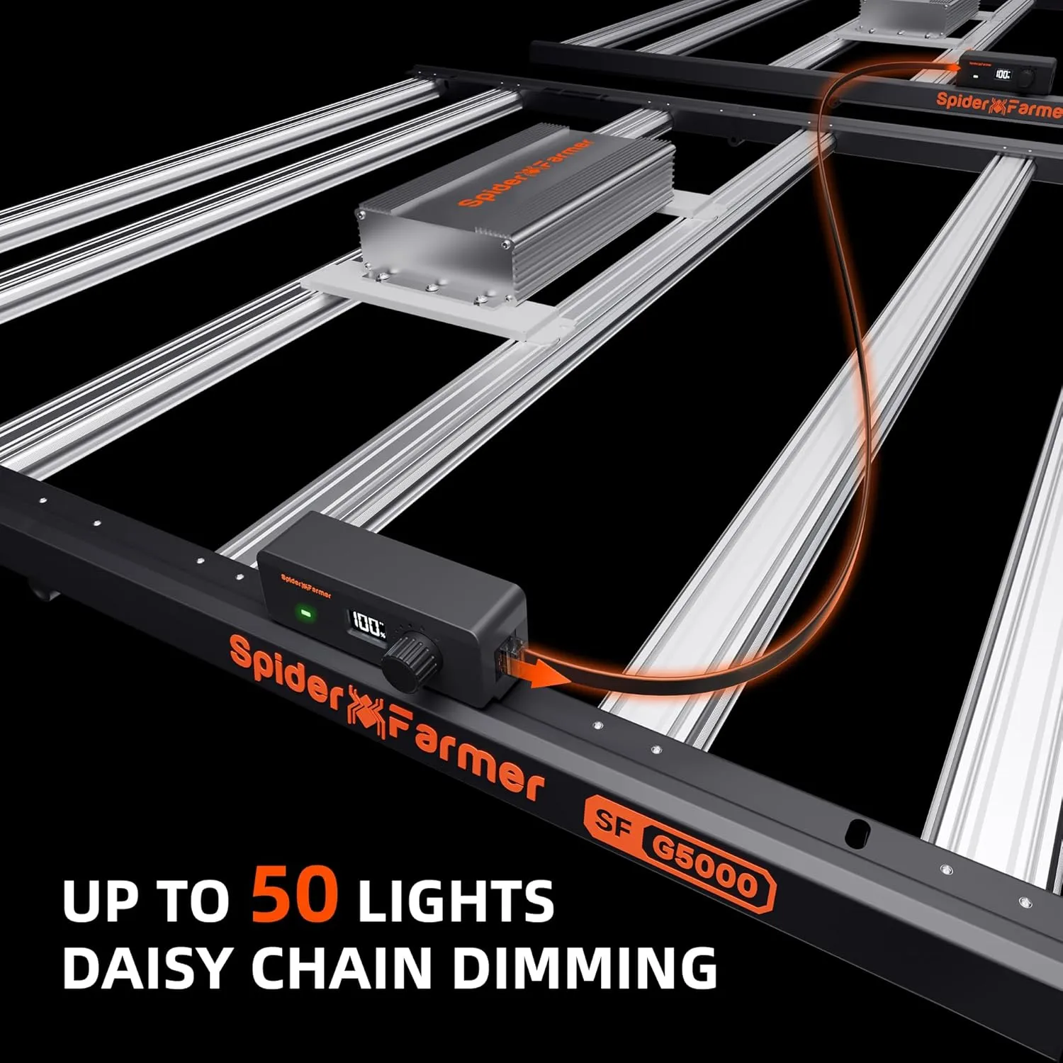 Spider Farmer G5000 Cost-Effective LED Grow Lights 480W, 4X4ft Grow Tent Light, Full Spectrum Dimmable Bar Style Led Growing Lamp for Indoor Plants, 2025 Upgraded App Remote Control