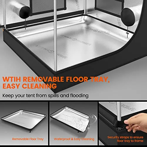 Spider Farmer Grow Tent Kit Complete 3x3x5 SF-1000 Dimmable Samsung Diodes, Grow Tent Complete System 2.3x2.3ft Grow Tent Set 27"x27"x62" with 4 Inch Inline Fan with Temperature Humidity Controller