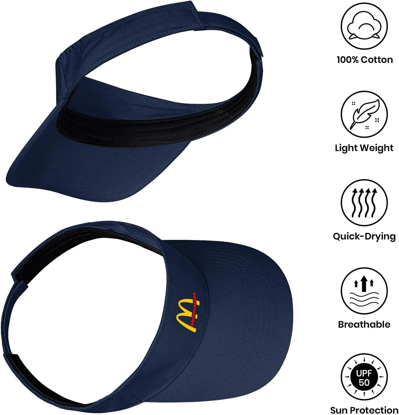 Sport Sun Visor Hats for Men Women Unisex Adjustable Empty Top Baseball Sun Cap Ball Caps