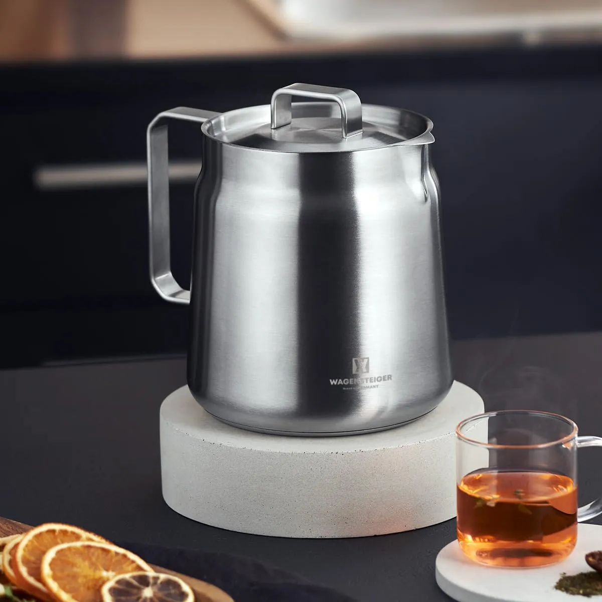 Stainless Steel Classic Tea Kettle 2.1 Quarts / 2 Liters, Multi-purpose Cooking Pot, Mini Milk Pan, Butter Warmer, On-the-go Saucepan, Ramen Pot, Stovetop Metal Tea/Coffee Pot (606)