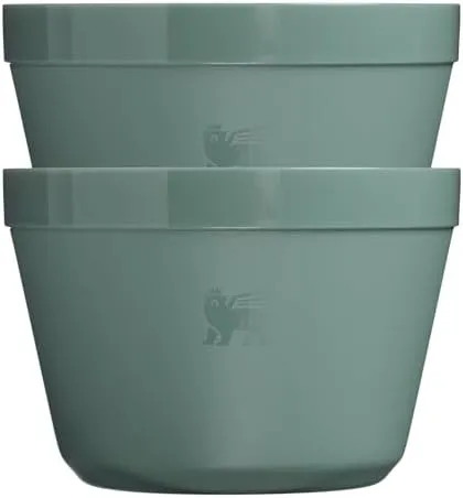 Stanley Wildfare Go Two Bowl Mess Kit | 8pc Portable Pot & Cookware Set | 1.25qt Stainless Steel Pot w/Locking Handle, Lid, 2 Bowls & Sporks