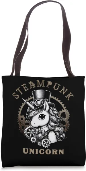 Steampunk Unicorn Mystical Animal Fantasy Tote Bag