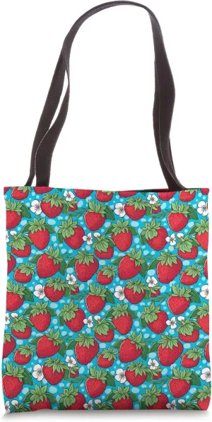 Strawberry Pattern Tote Bag