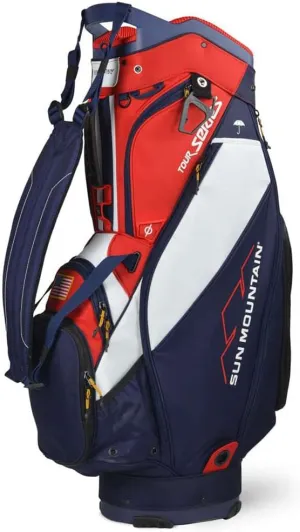 Sun Mountain Mens 2022 Tour Series Golf Cart Bag - Navy White Red