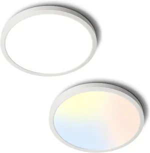 SunRider Non-Dimmable 24W LED Ceiling Light 5000K and Dimmable 5CCT Selectable 20W LED Ceiling Light
