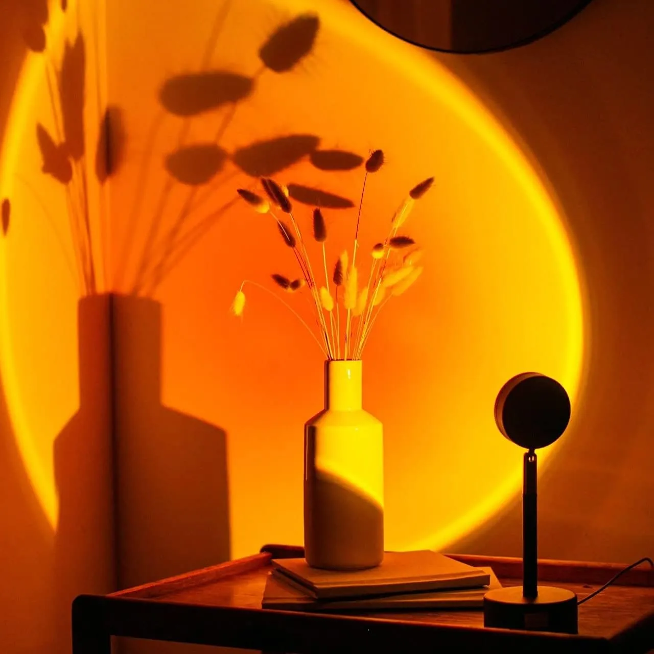 Sunset Lamp Projector for Home Décor & Photography Ambient LED Night Light Lamp with USB Charging Cord- 180-Degree Rotating Romantic UFO Sunset Lamp for Selfies Christmas Home Parties