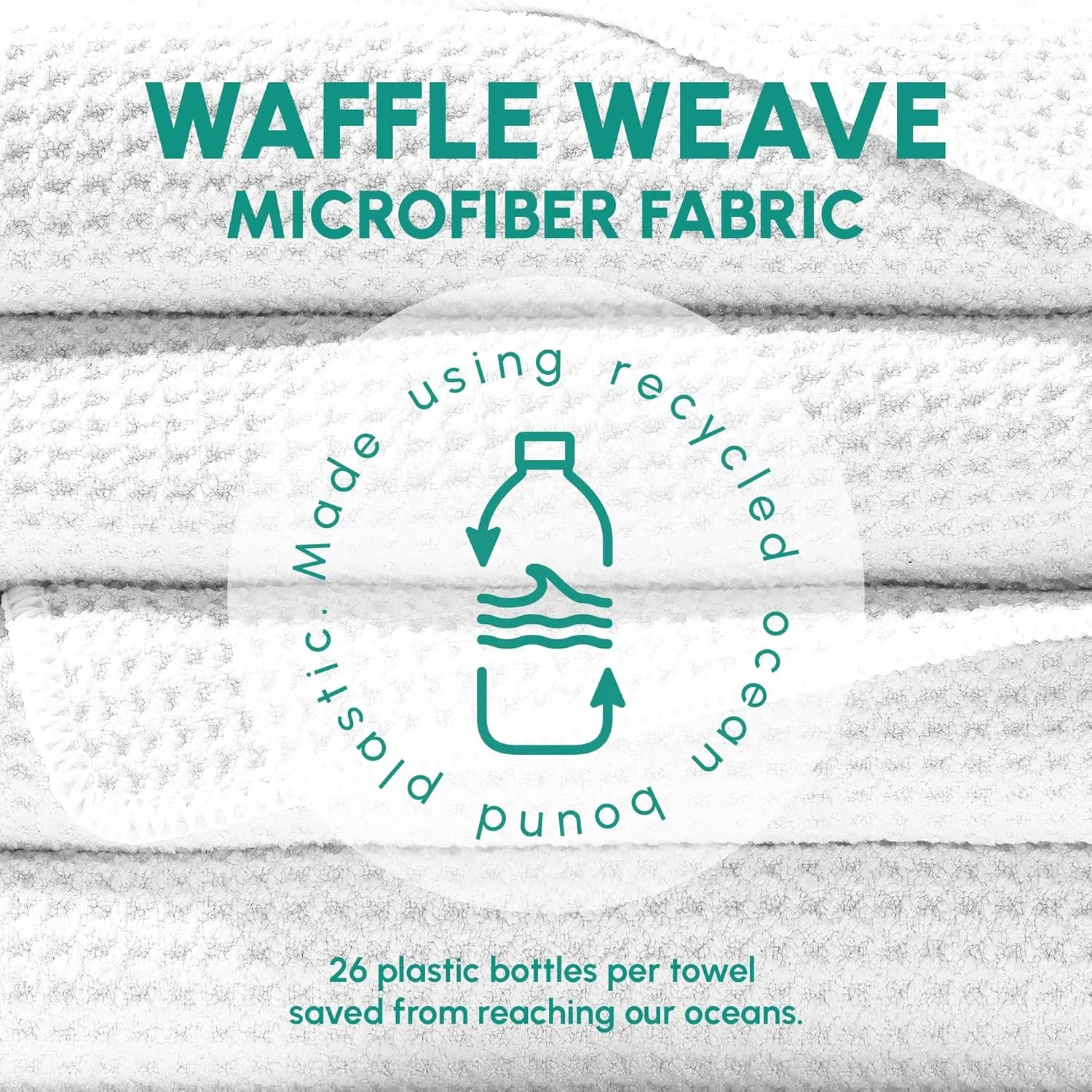 SUN'Y Waffle Microfiber Beach Towel – Sand Free, Quick Dry, Ultra Absorbent, Lightweight & Compact Travel Towel with Carry Bag - Large (63” x 31.5”), Curl