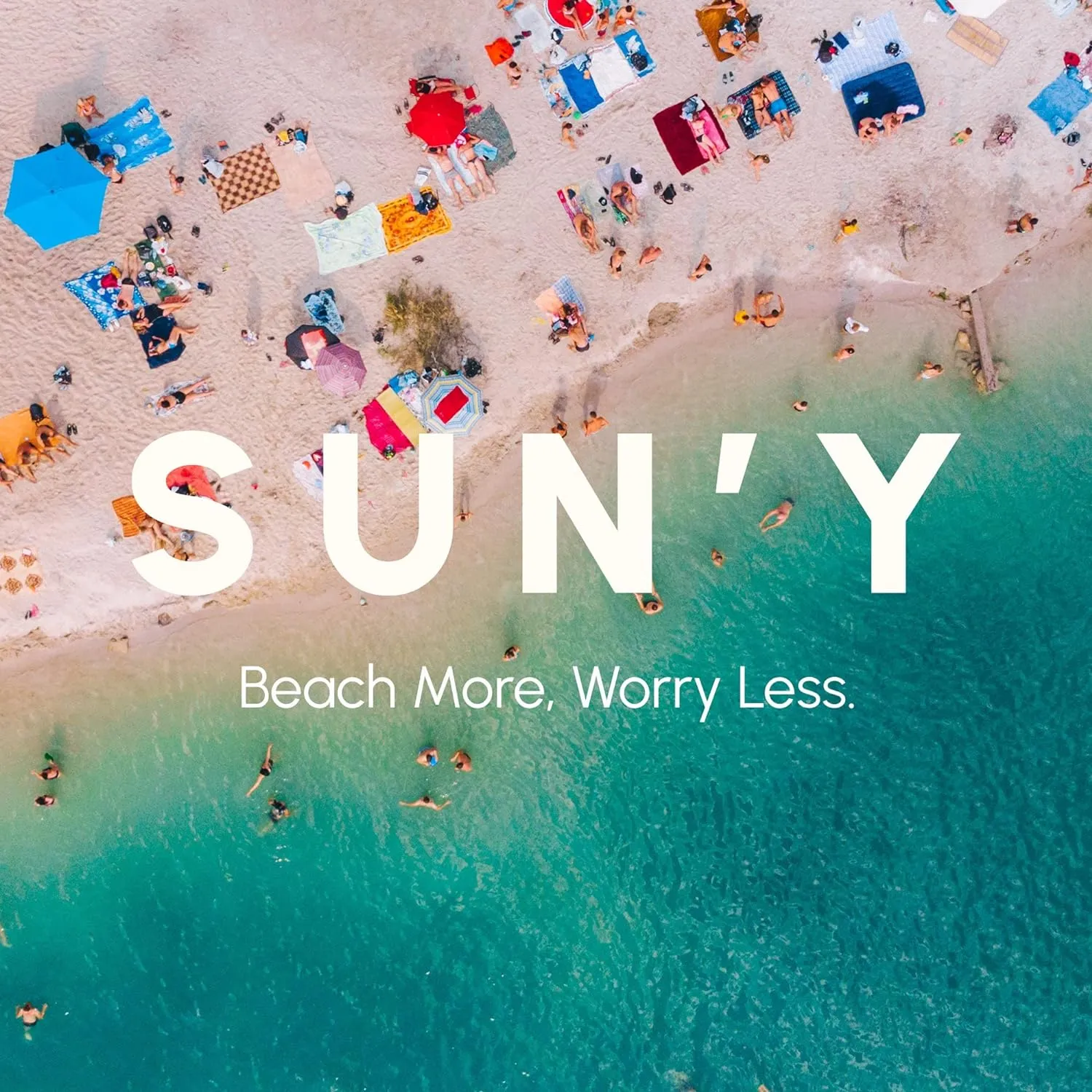 SUN'Y Waffle Microfiber Beach Towel – Sand Free, Quick Dry, Ultra Absorbent, Lightweight & Compact Travel Towel with Carry Bag - Large (63” x 31.5”), Curl