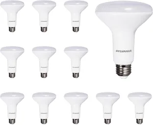 Sylvania LED Flood BR30 Light Bulb, 65W = 9W, 10 Year, 650 Lumens, Dimmable, 2700K, Soft White - 12 Pack (41262)