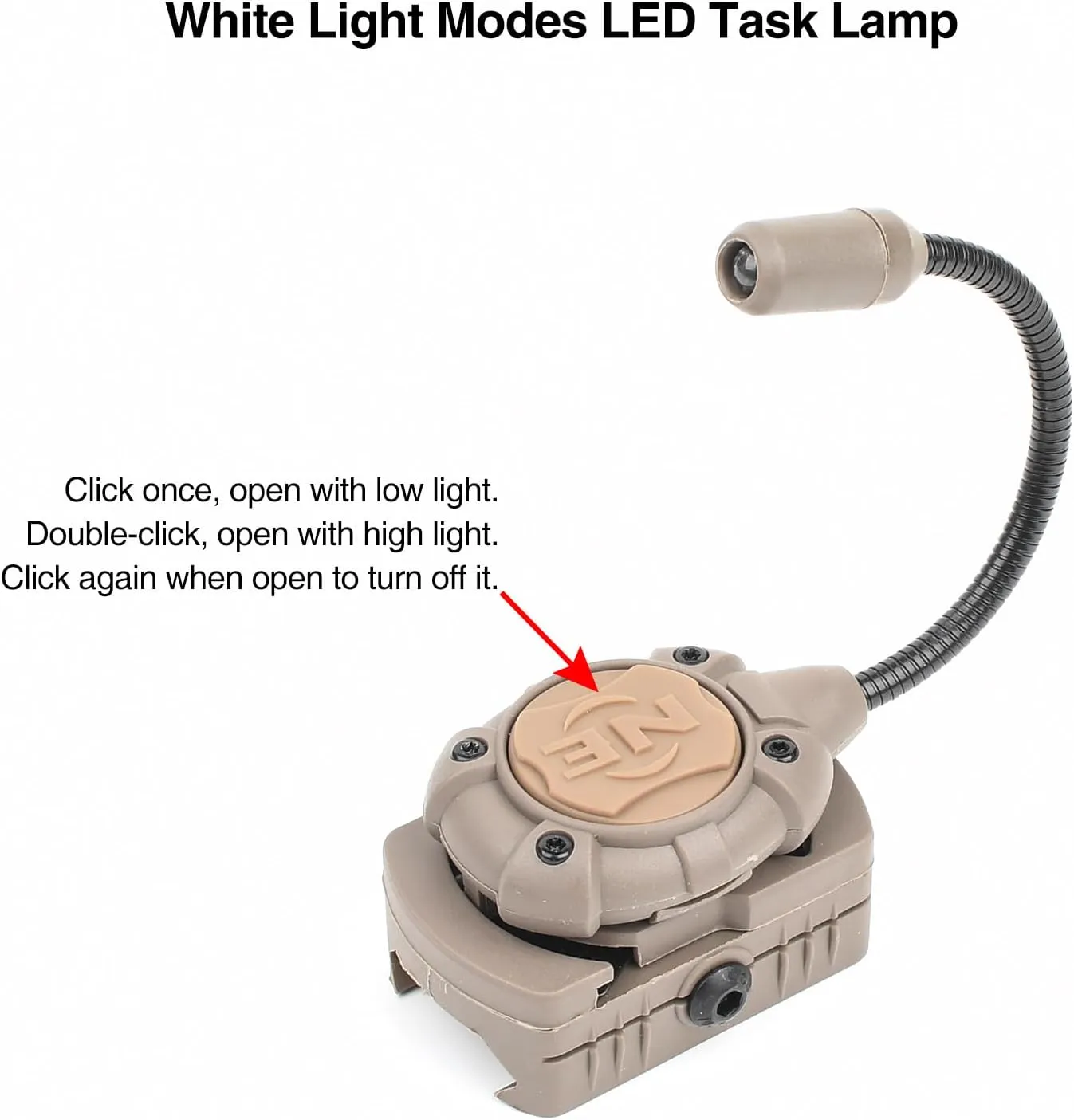 Tactical Helmet Light with Low/High White LED Task Lamp, Survival Signal Light with 4 Mount Accessories for Fast Mich Helmet Molle System 20mm Picatinny Rail for Outdoor Sports