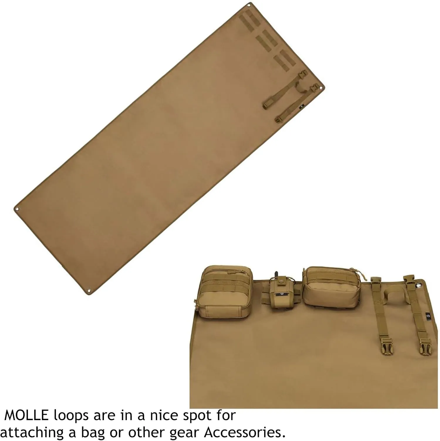 Tactical Shooting Non Padded Mat,Durable Roll Up Shooting Non-Slip Mat and Shooting Rest Bags Hunting Accessories,Hunting Mats for Shooters