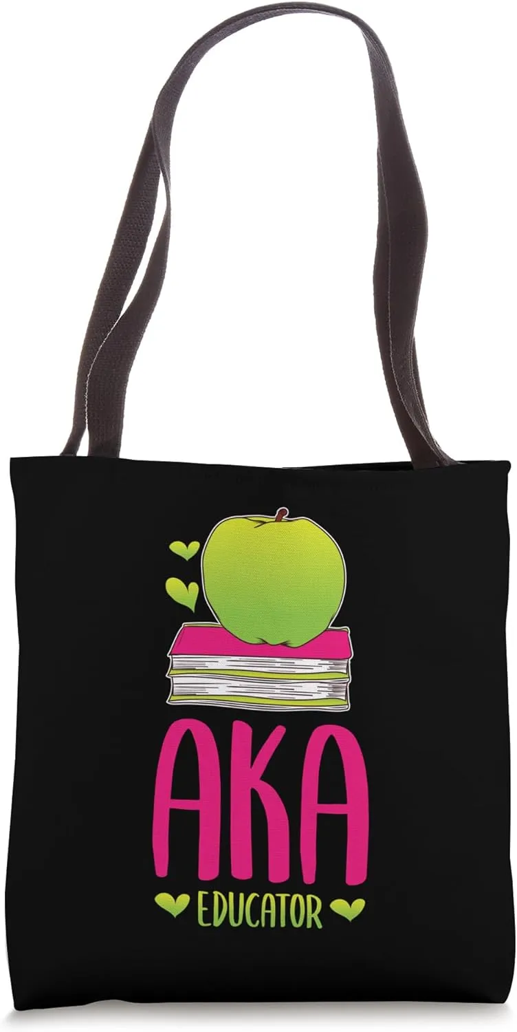 Teacher Green Apple AKA Educator School Students Study Learn Tote Bag