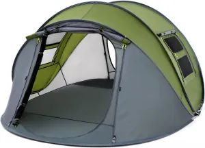 Tents Throw Pop Up Tent 4-6 Person Outdoor Automatic Tents Double Layers Large Family Tent Waterproof Camping Hiking Tent
