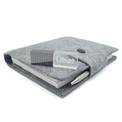 Textured Crystal USB Memory Drive with LED Light