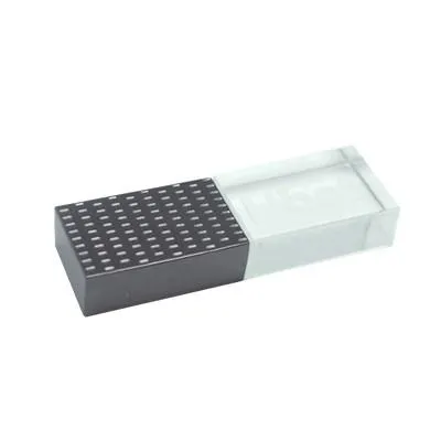 Textured Crystal USB Memory Drive with LED Light