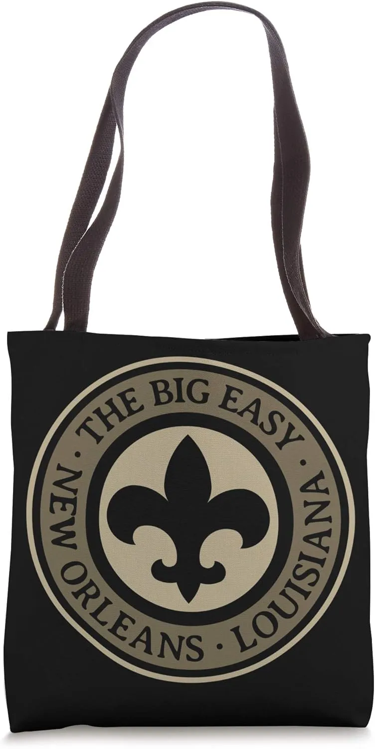 The Big Easy New Orleans Louisiana Fleur De Lis Tote Bag
