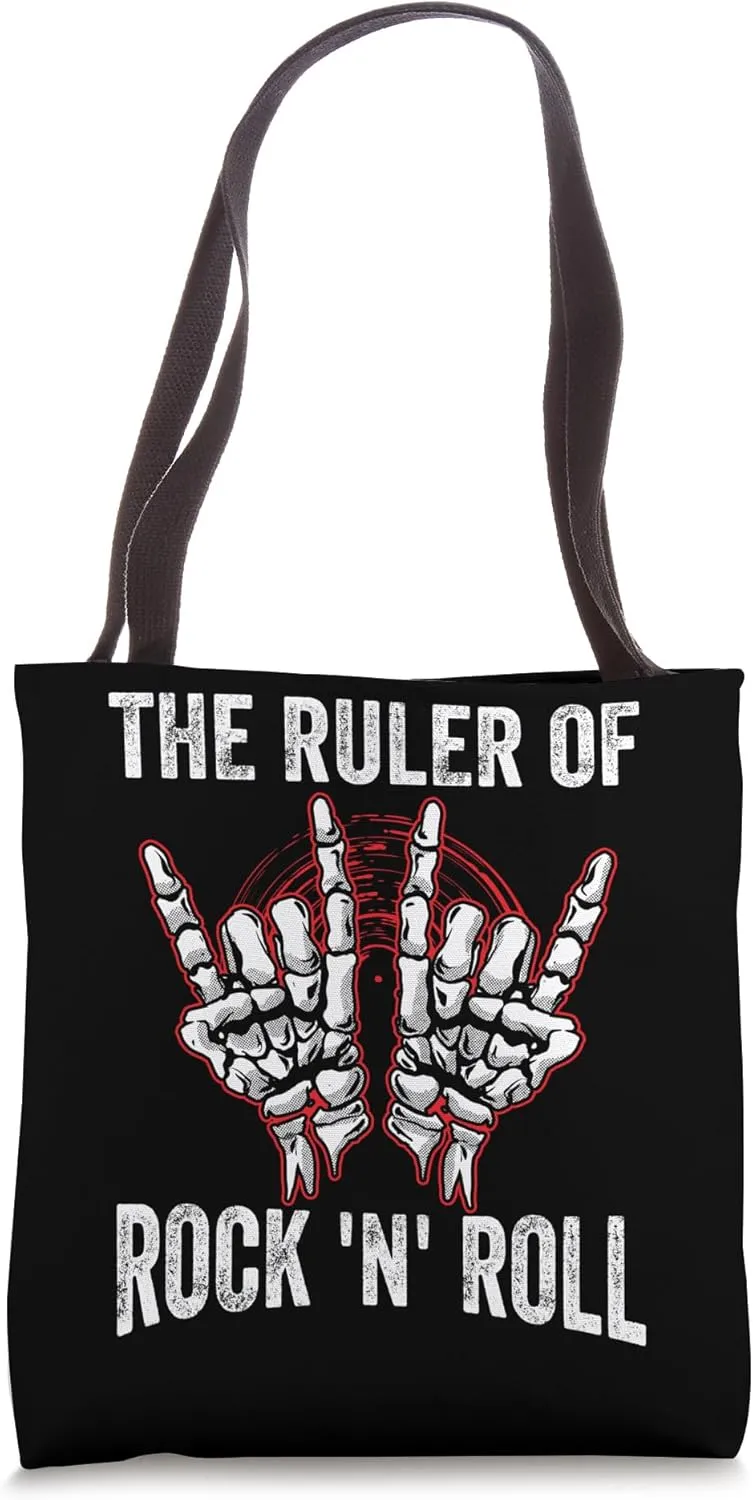 The Ruler of Rock 'n' Roll Metal Rocker Musician Legend Tote Bag