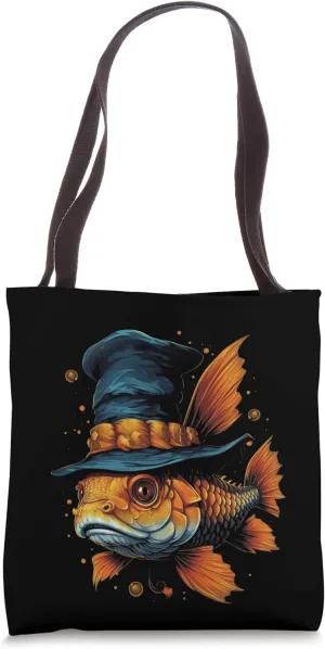 Tiger Barb Fish Halloween Funny Retro Graphic Tote Bag