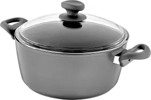 Titanium Nonstick 8-Quart Stock Pot with Tempered Glass Lid, 4mm Forged Aluminum with PFOA Free Coating from England