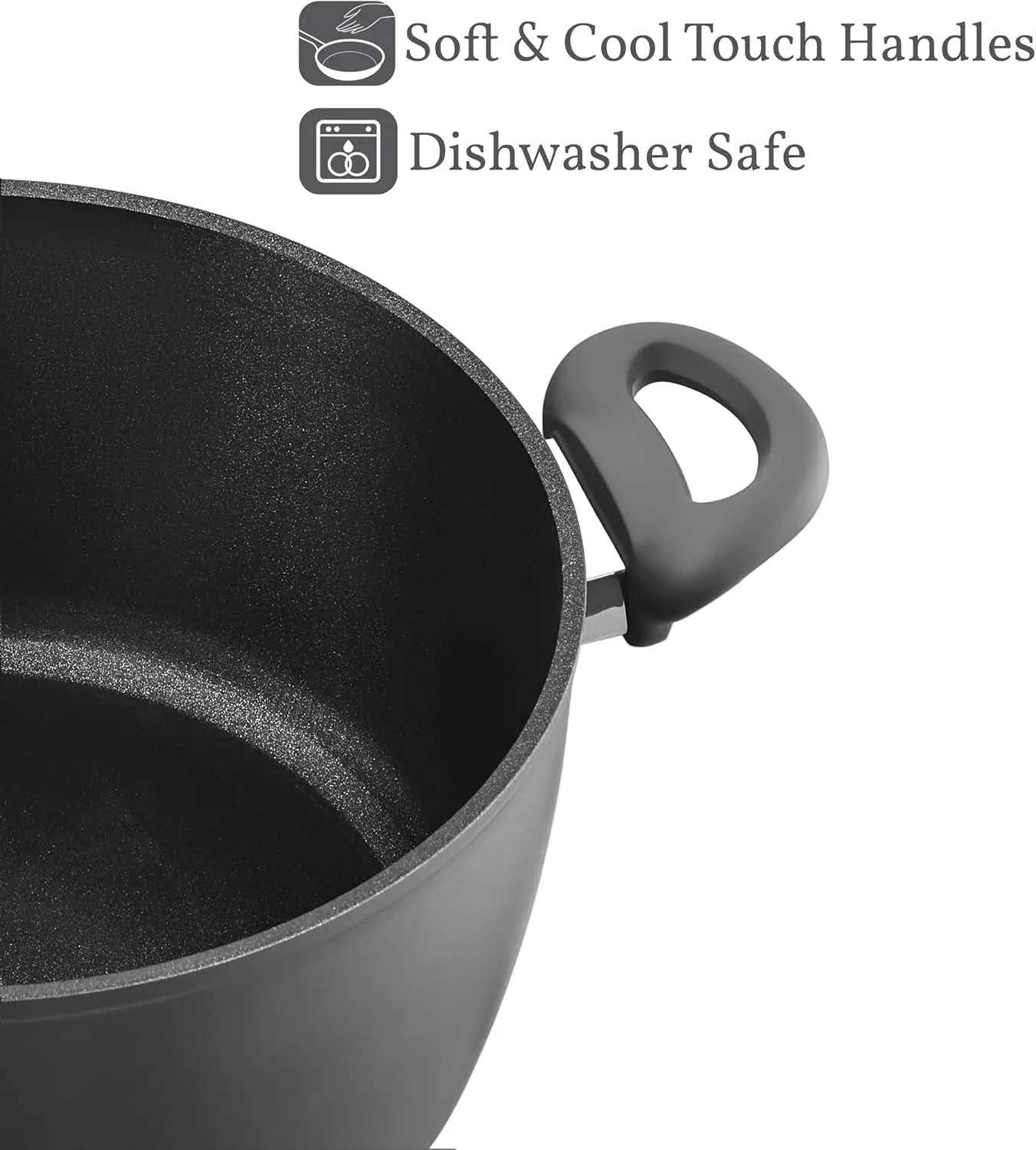 Titanium Nonstick 8-Quart Stock Pot with Tempered Glass Lid, 4mm Forged Aluminum with PFOA Free Coating from England