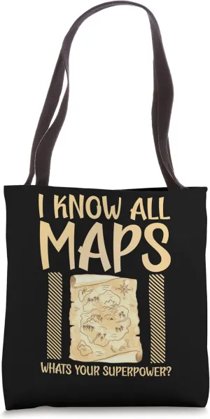 Topography Mapmaking Travelling Cartographer Mapping Tote Bag