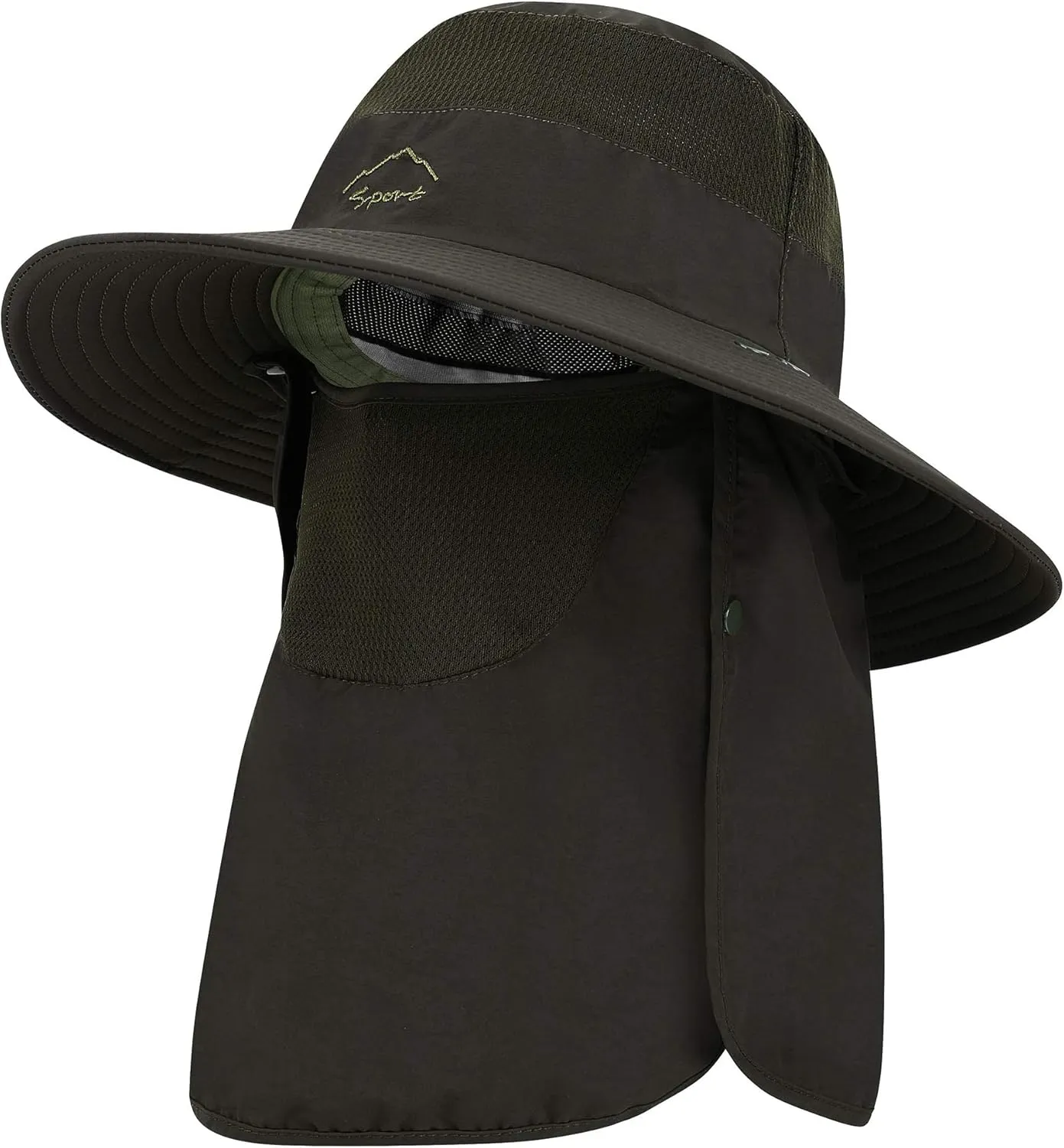 Toppers Womens Mens Sun Hat Rollable UPF 50  Wide Brim Gardening Hat with Neck Flap