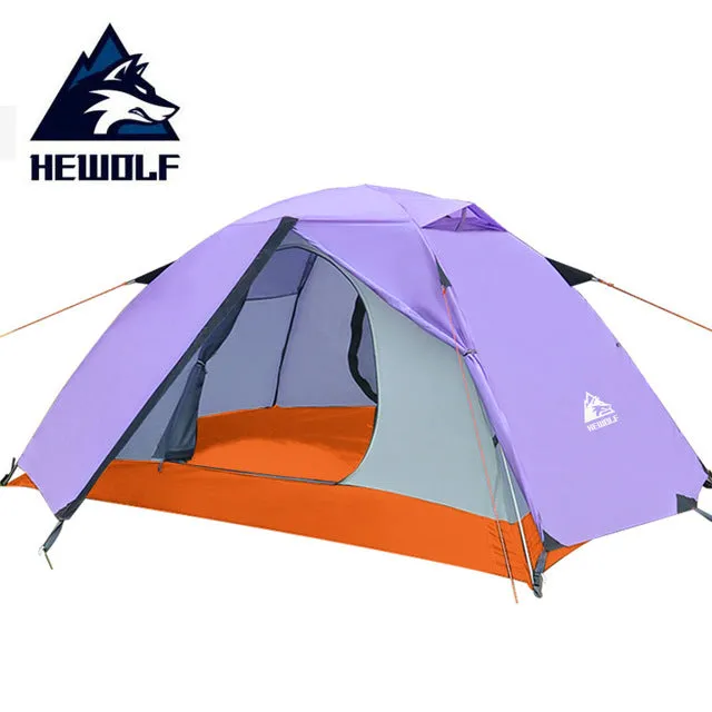 Tourist Exclusive Recreation Person Local delivery Hiking Waterproof For Fishing Hewolf Layer Camping  Tents 2 Beach Seasons Tents Double 4 Outdoor
