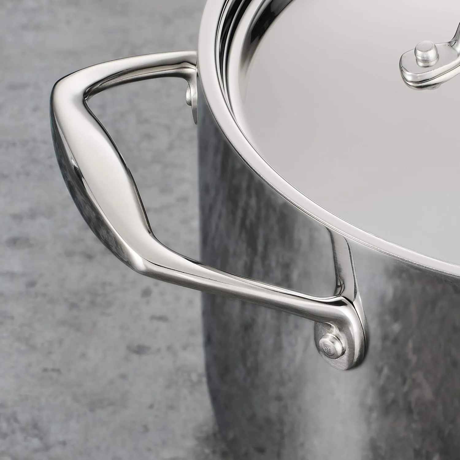 Tramontina Tri-Ply Clad Stainless Steel 8-Quart Stock Pot with Lid, Induction-Ready Pasta Pot, Dishwasher-Safe, NSF-Certified, Made in Brazil